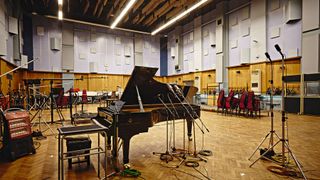 A piano at Abbey Road recording studios