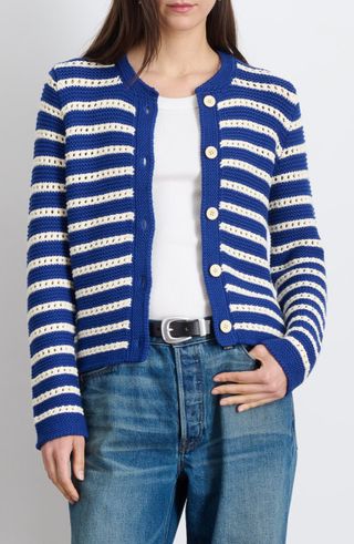 Alex Mill, Haley Stripe Cotton Cardigan