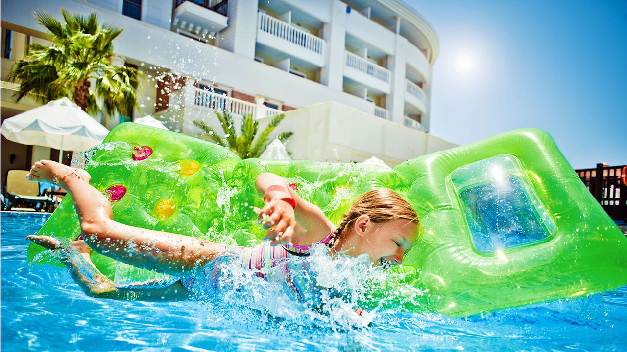 Child in a swimming pool