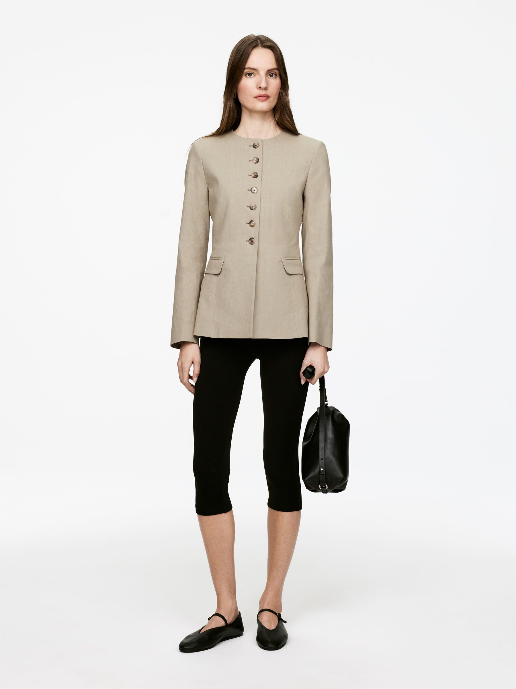 Linen-Blend Blazer – Mole – Women – Arket Gb