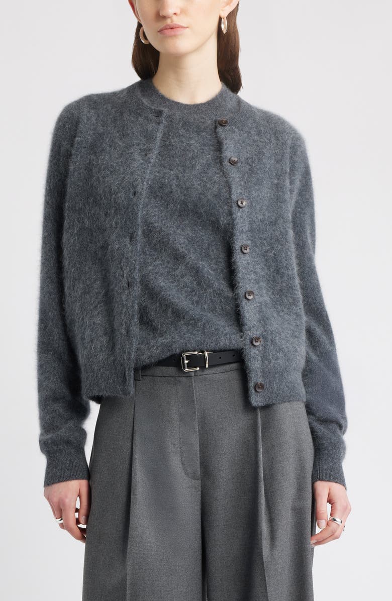 brushed cashmere cardigan