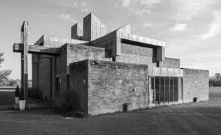 The Chapel at Churchill College in Cambridge (1967) by architects Sheppard Robson.