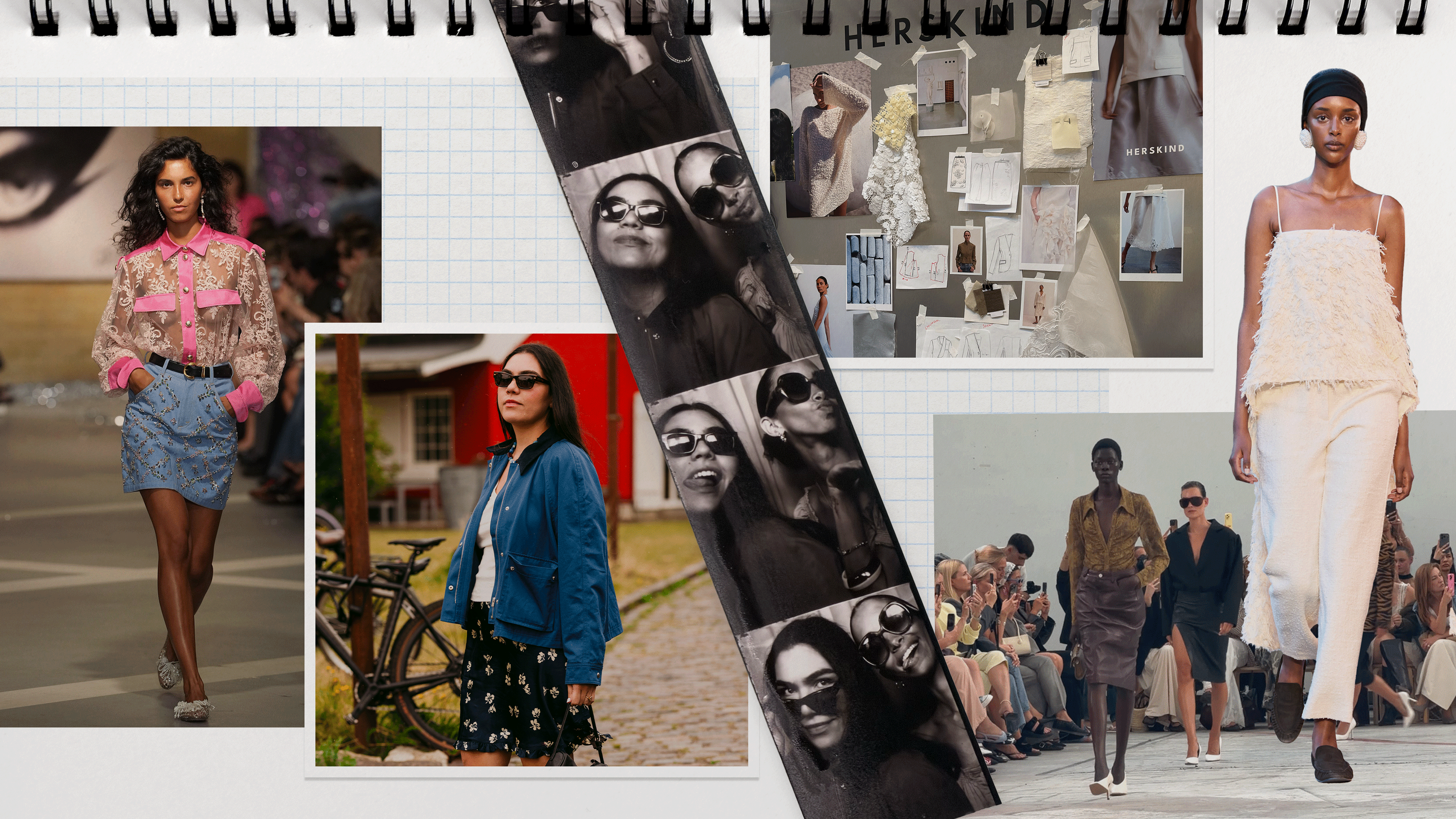 Collage of Copenhagen Fashion Week spring/summer 2026, featuring runway imagery and editor street style.
