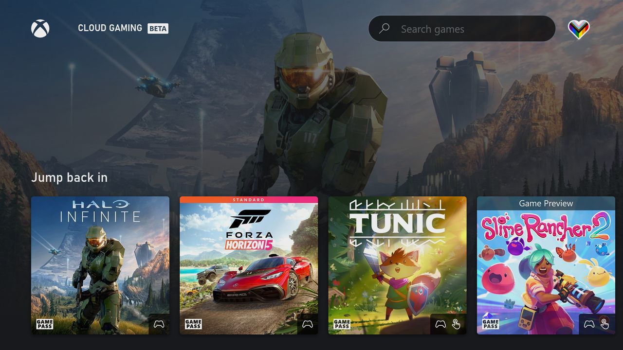 Logitech G Cloud Xbox Cloud Gaming app.