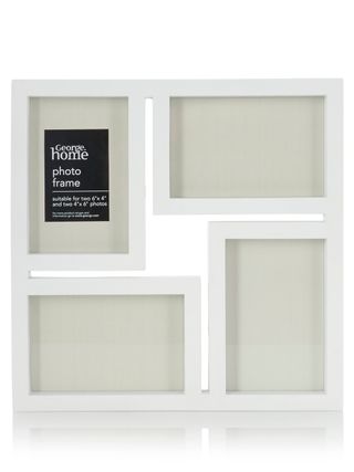 White multi photo frame
