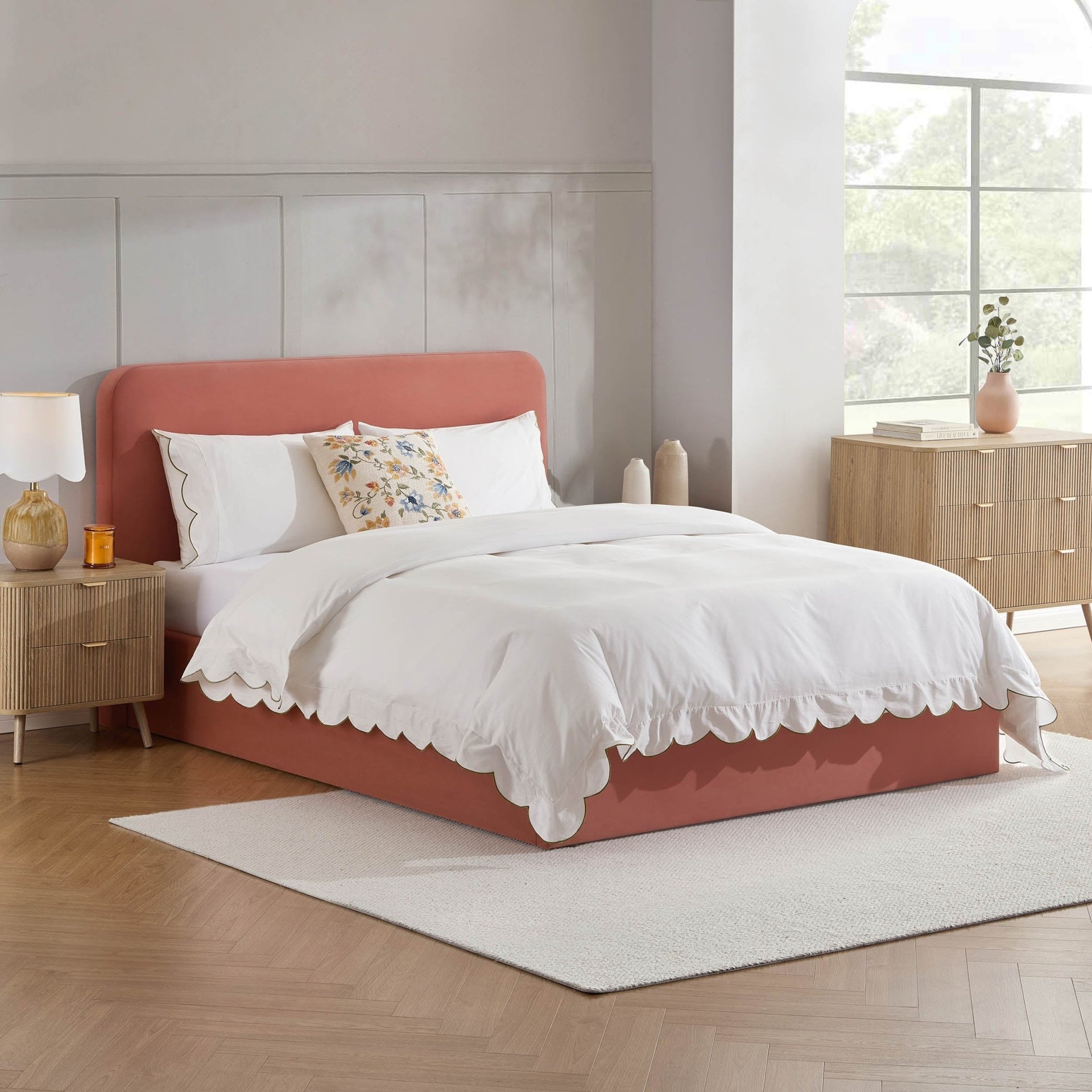 Ascot Ottoman Storage Bed - Apricot