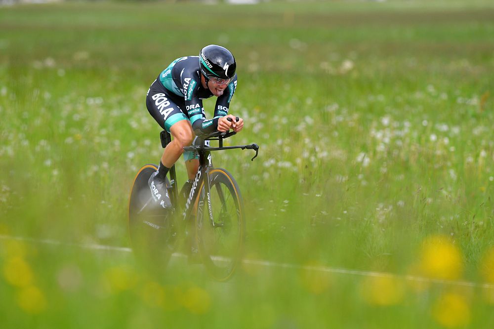 Patrick Konrad (Bora-Hansgrohe) during the stage 8 time trial at Tour de Suisse