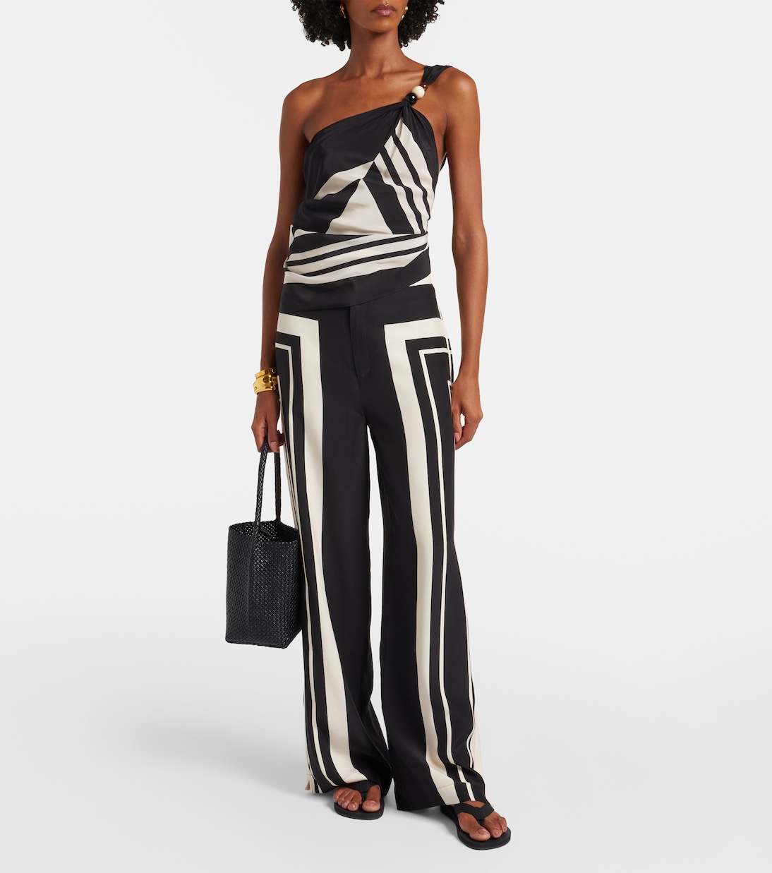 Pietra Printed Silk Crêpe Wrap Top