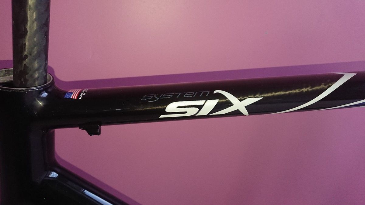 The top tube on the Cannondale SystemSix frameset