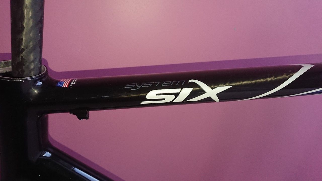 The top tube on the Cannondale SystemSix frameset