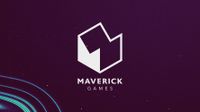 Maverick Games logo displayed on a purple space-themed background with glowing neon streaks in the bottom left corner.