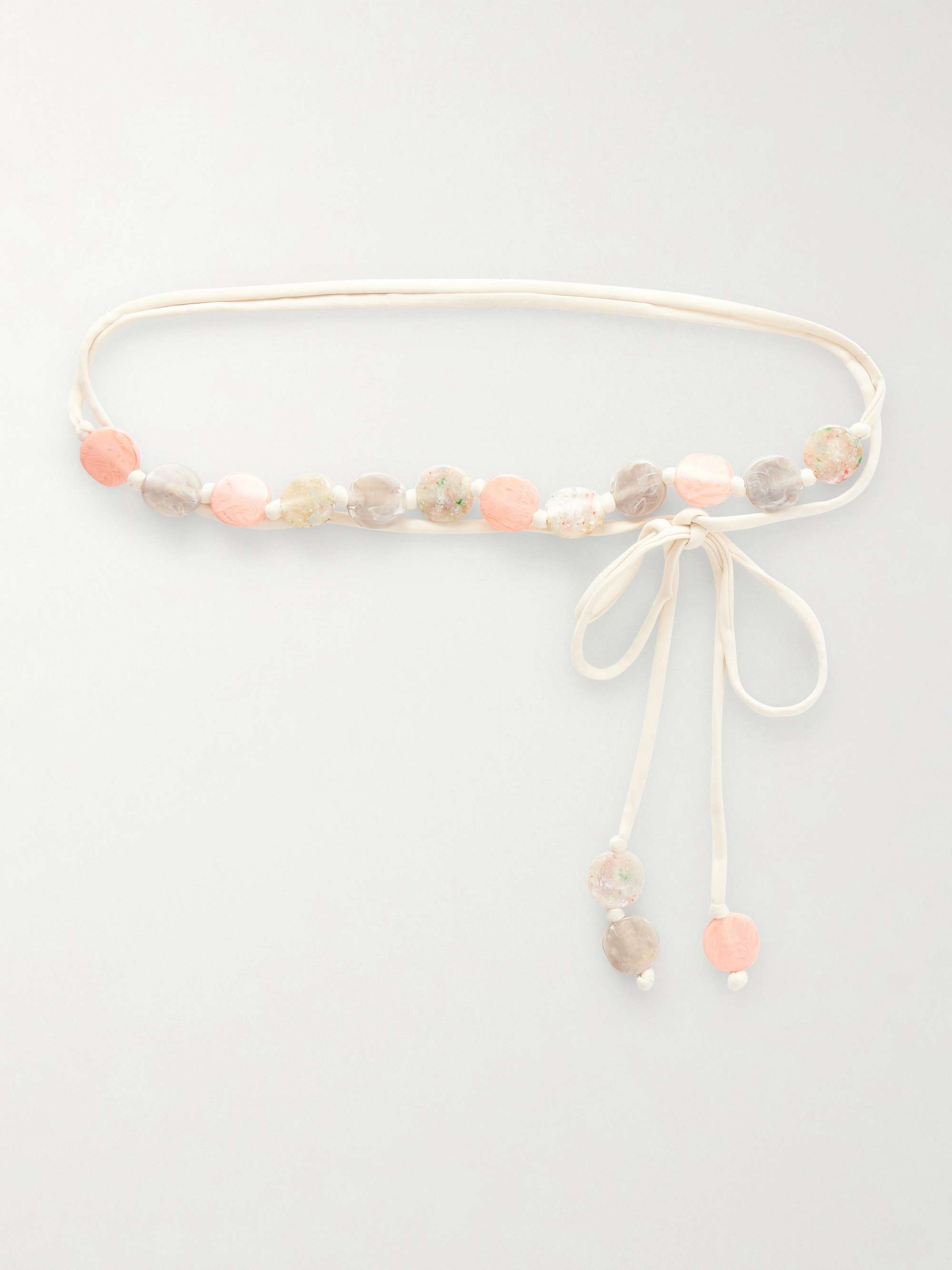 Pam Bead-Embellished Cord Belt