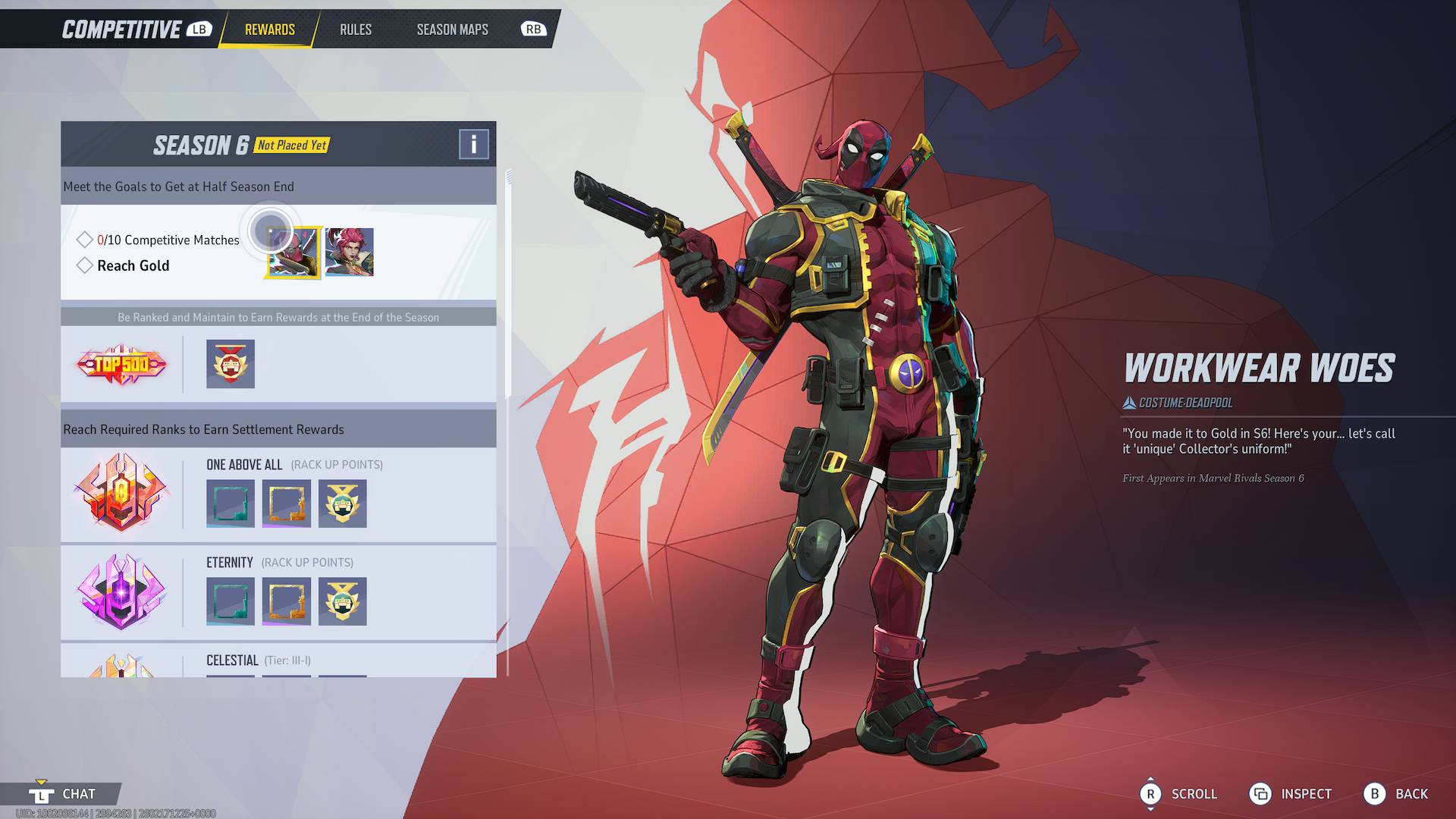 Marvel Rivals ranked rewards previewing deadpool skin