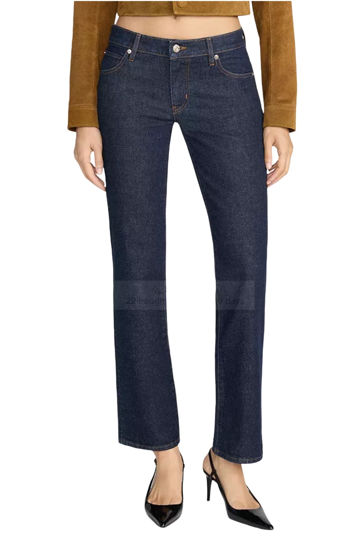 Frame , The Cigarette Low Rise Slim Jeans in Rinse,