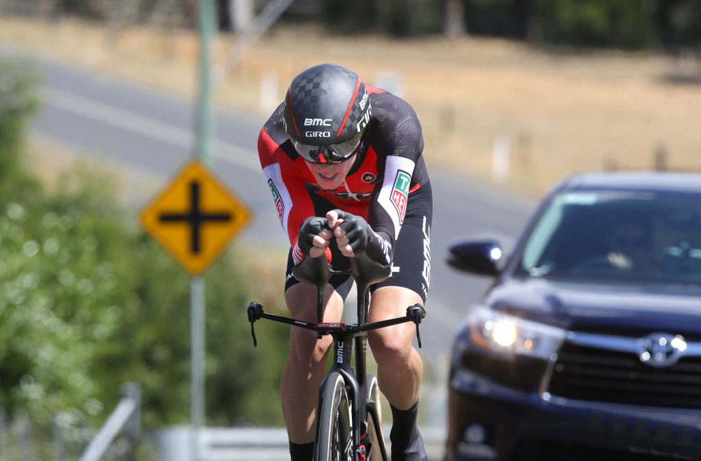 Rohan Dennis (BMC) out on course