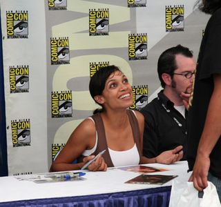 This just in - Rosario Dawson is fine. The actress signed some autographs while promoting her new comic book series as well as three movies -
