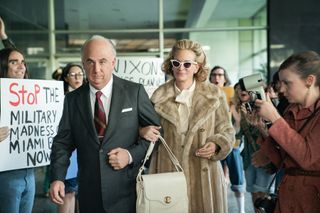 In Gaslit on Starz and Stazplay, Julia Roberts and Sean Penn are playing Martha and John Mitchell caught in the Watergate media storm.