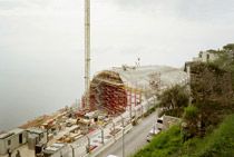 Sky view of auditorium under construction in Ravello