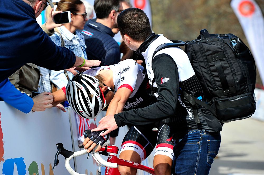 Riccardo Zoidl (Trek - Segafredo) after winning stage 4 in Croatia