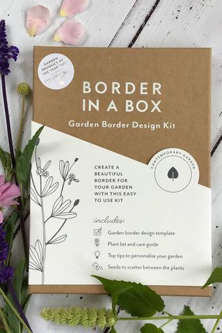 flower border gift in a decorated gift box