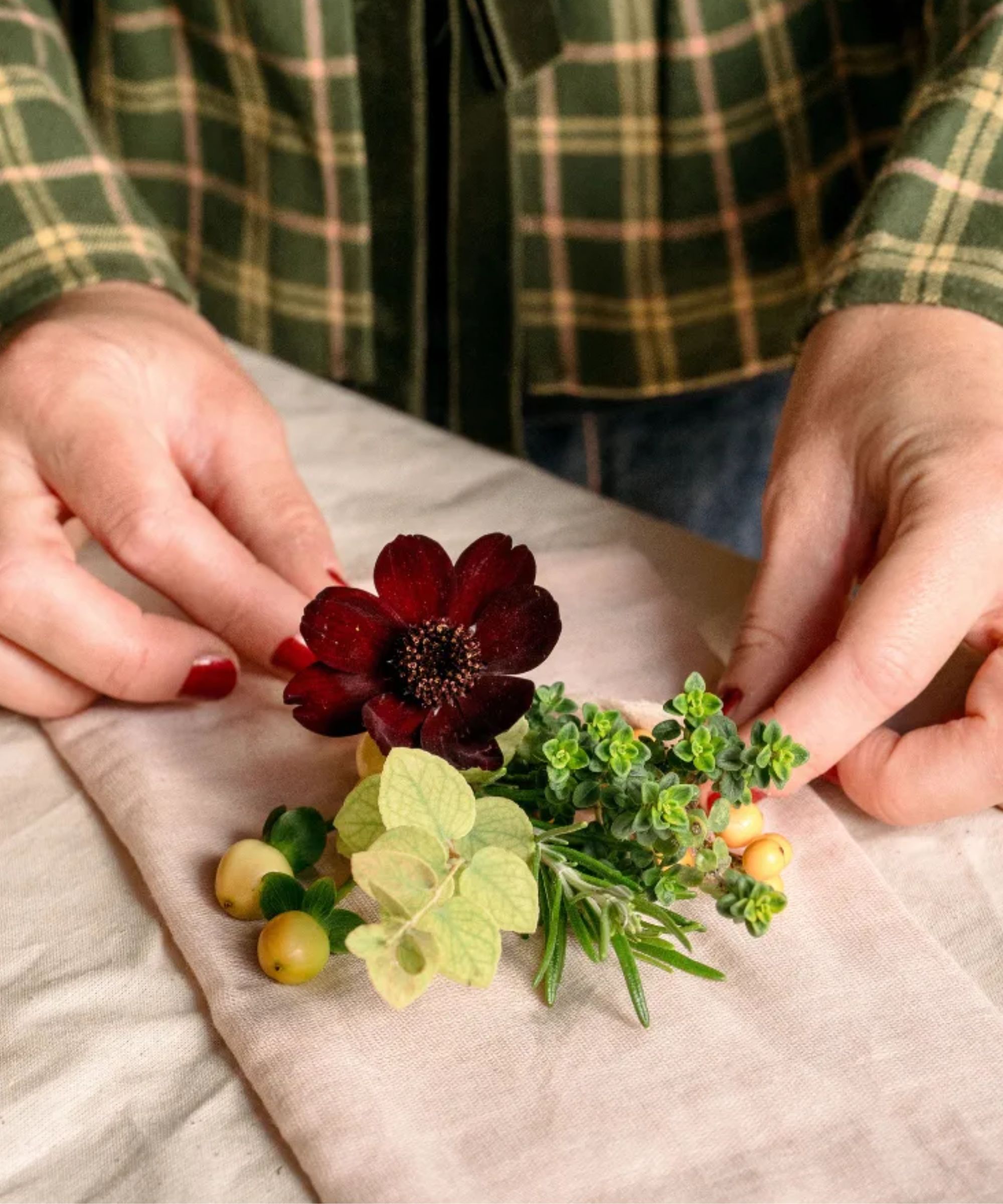 Close up of small flower posy
