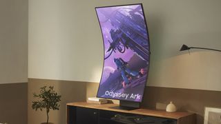 Samsung Odyssey Ark on desk