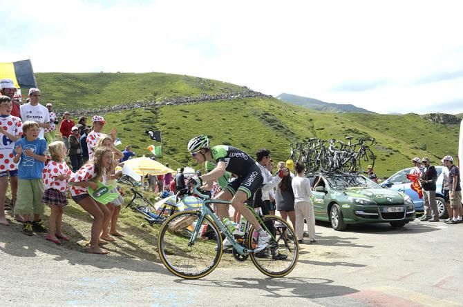 Bauke Mollema (Belkin) chases on the Port de Bal&eacute;s