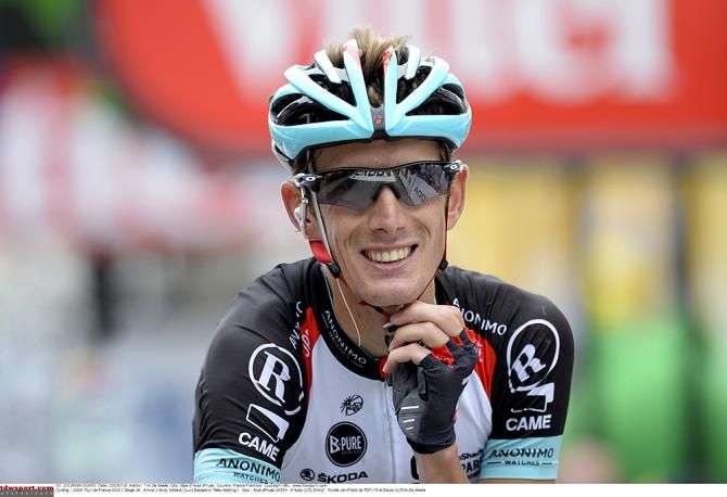 Andy Schleck was not a factor at the finish of the Alpe d'Huez stage of the 2013 Tour de France