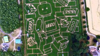 Aerial view of Lego Maze at York Maze