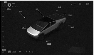 tesla cybertruck UI