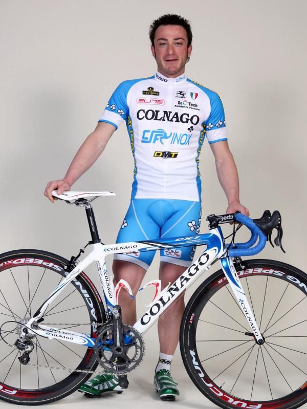 Mattia Gavazzi with his brand new Colnago machine