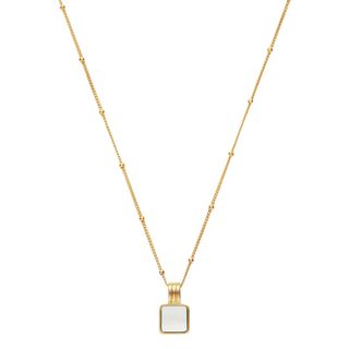 Missoma Lucy Williams Square Mother of Pearl Necklace