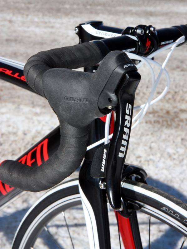 SRAM's Apex levers are functionally identical to Rival and Force but are heavier thanks to alloy levers.