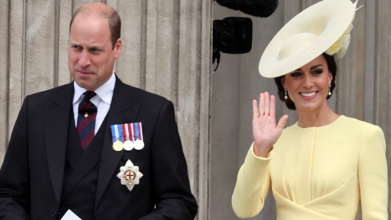 Prince William and Kate Middleton departing St. Paul&#039;s Cathedral after the Queen Elizabeth II Platinum Jubilee 2022 -