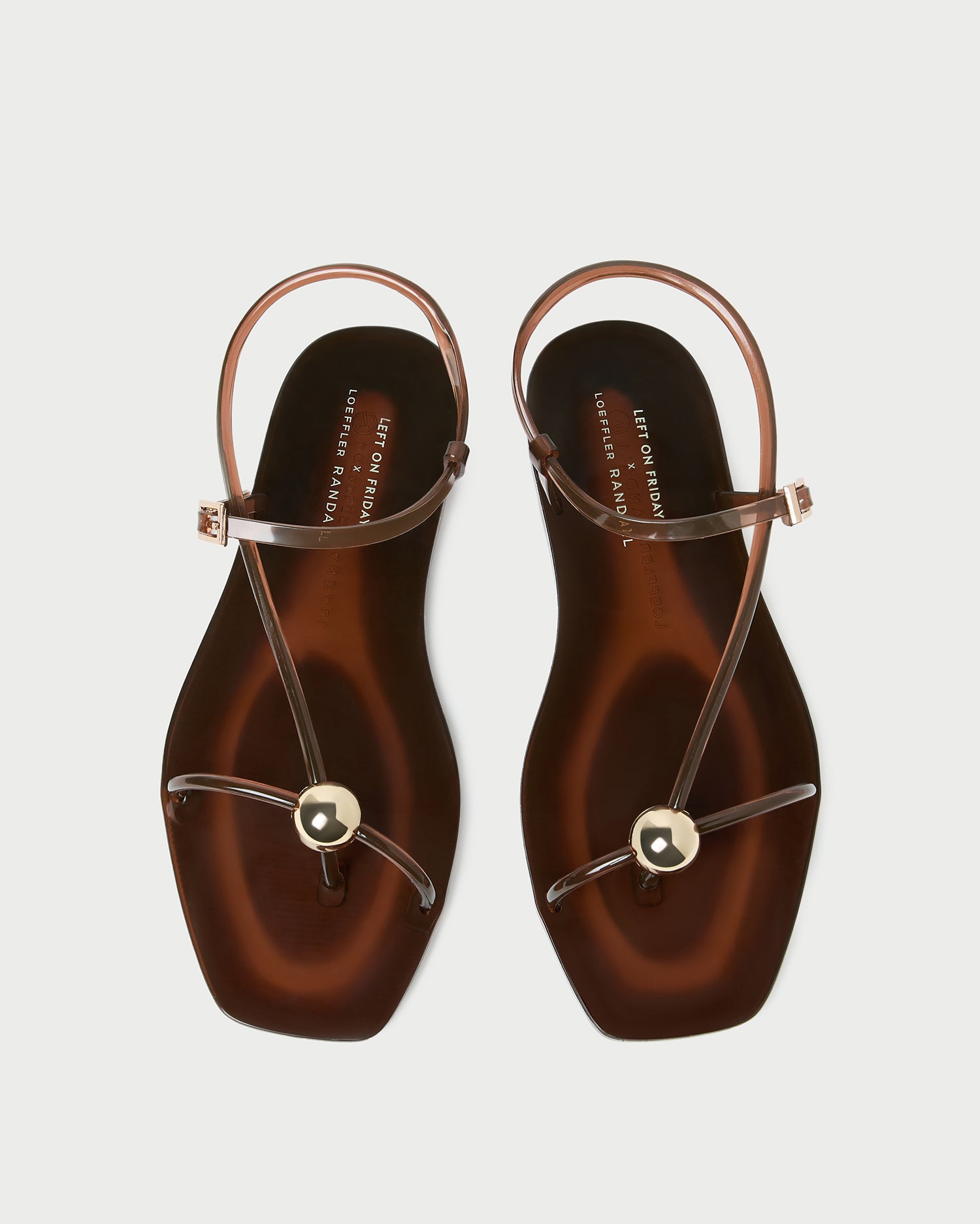 Dana Brown Strappy Jelly Sandal - Brown / 5