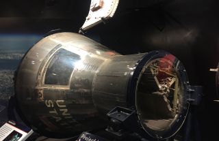 Mercury (shown) and Gemini spacecraft are on display at the Saint Louis Science Center in Missouri.
