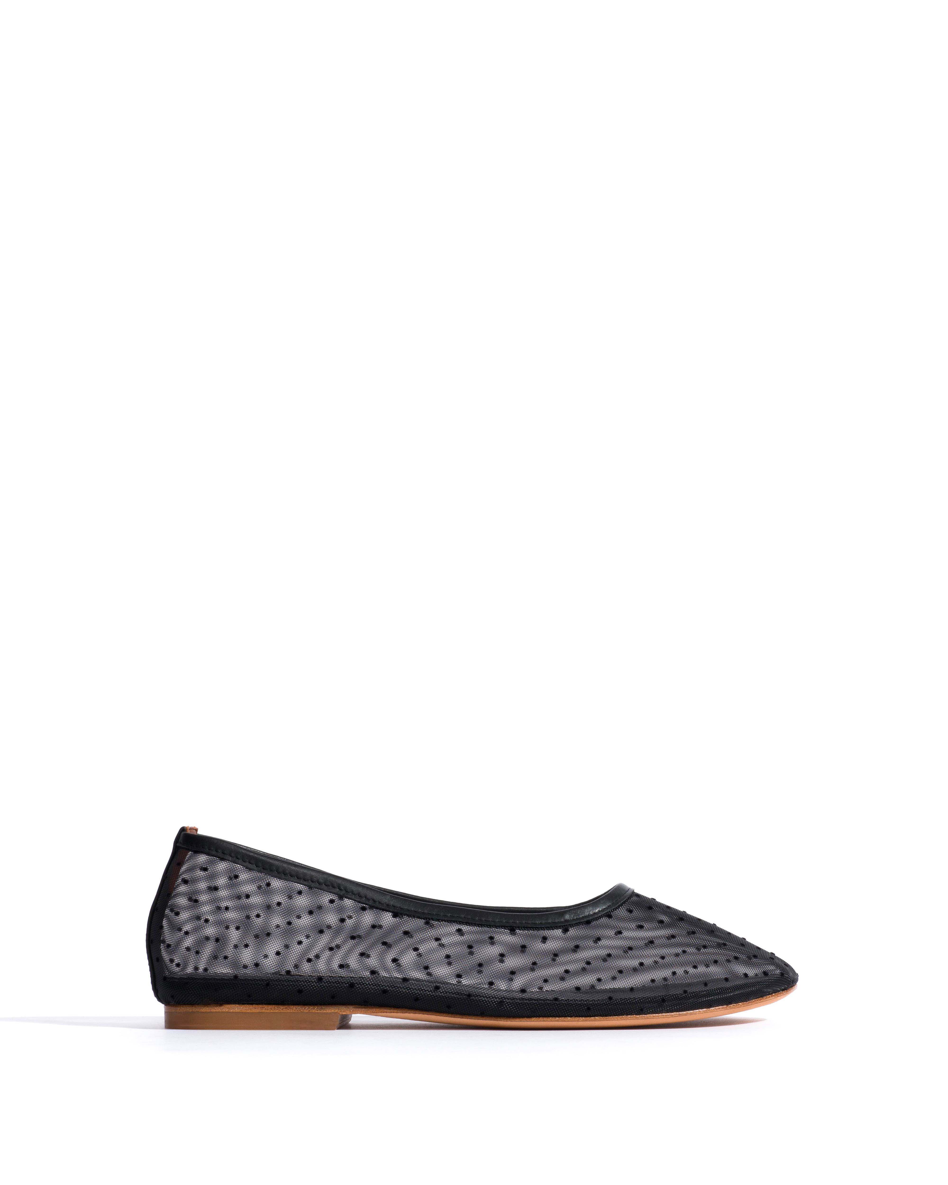 Sacha Mesh Shiny Lamb &amp;amp; Dot Velvet Mesh Black