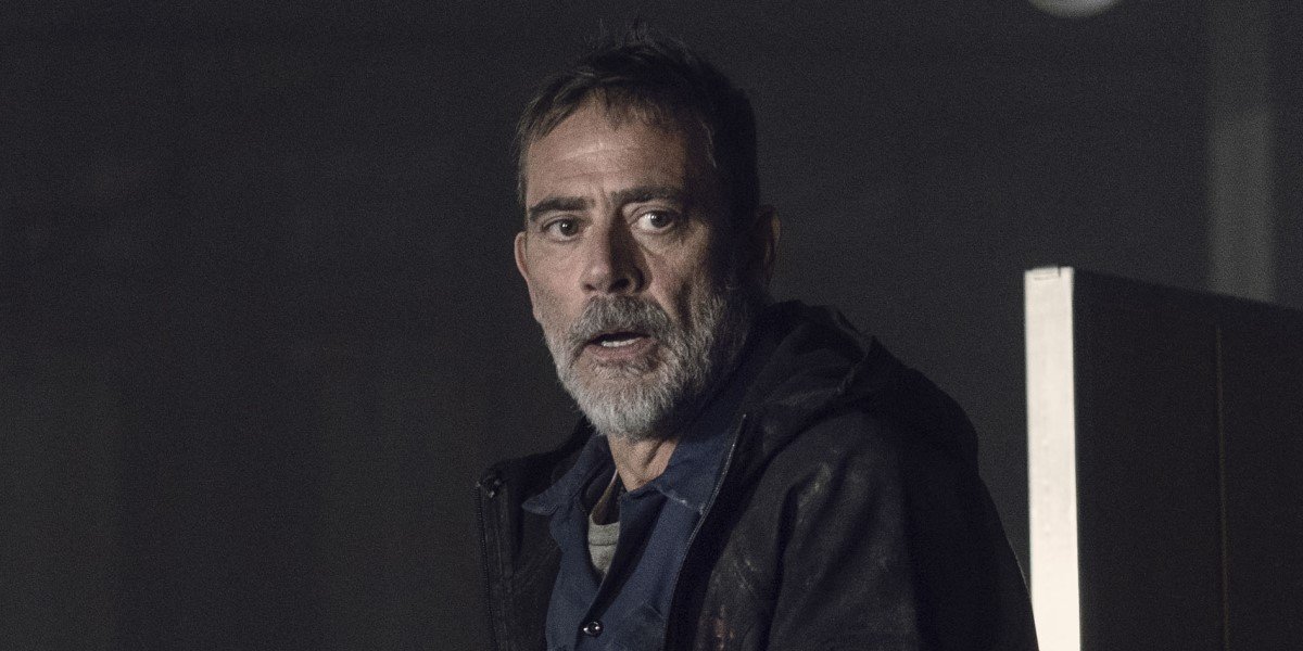 jeffrey dean morgan&#039;s negan shocked in the walking dead season 11