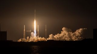 A SpaceX Falcon 9 rocket launches 23 Starlink satellites from Florida on May 17, 2024. It was the record 21st liftoff for the Falcon 9's first stage..