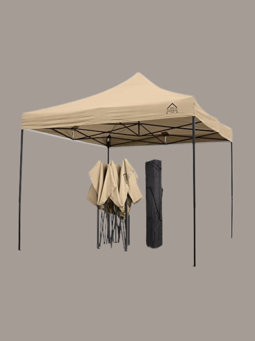 All Seasons Gazebos, Heavy Duty Fully Waterproof Pop Up Gazebo With Accessory Pack - Beige - 3x3m