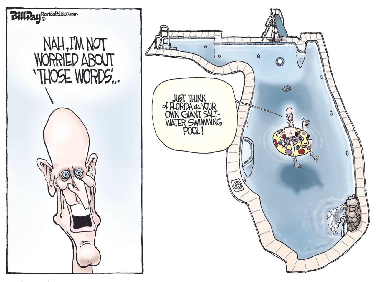 
Political cartoon U.S. Florida climate change