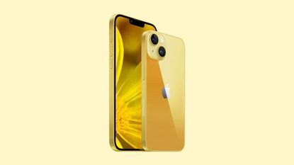 Yellow iPhone 14 mock-up