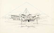 Pencil sketch of building