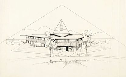 Pencil sketch of building