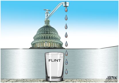 Editorial Cartoon U.S. Flint water