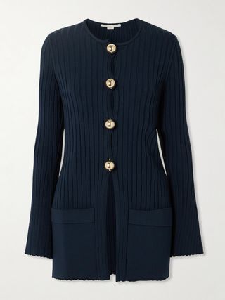 Ribbed-Knit Cardigan