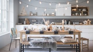 Scandi style Christmas kitchen decorating by Maisons du Monde