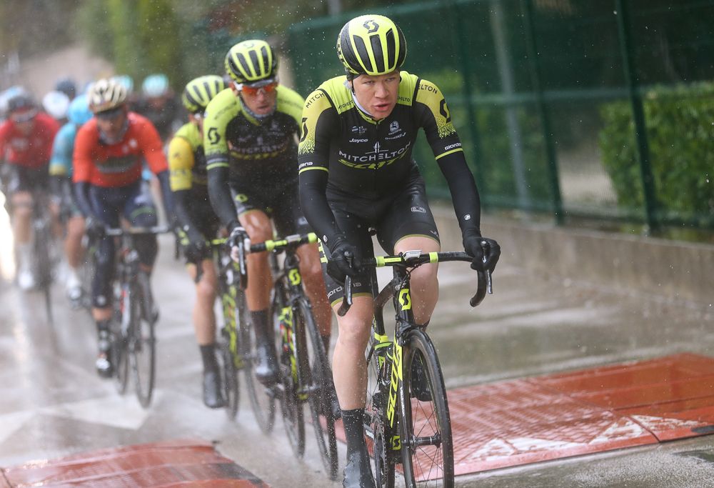 Christopher Juul Jensen leads the chase for Mitchelton-Scott