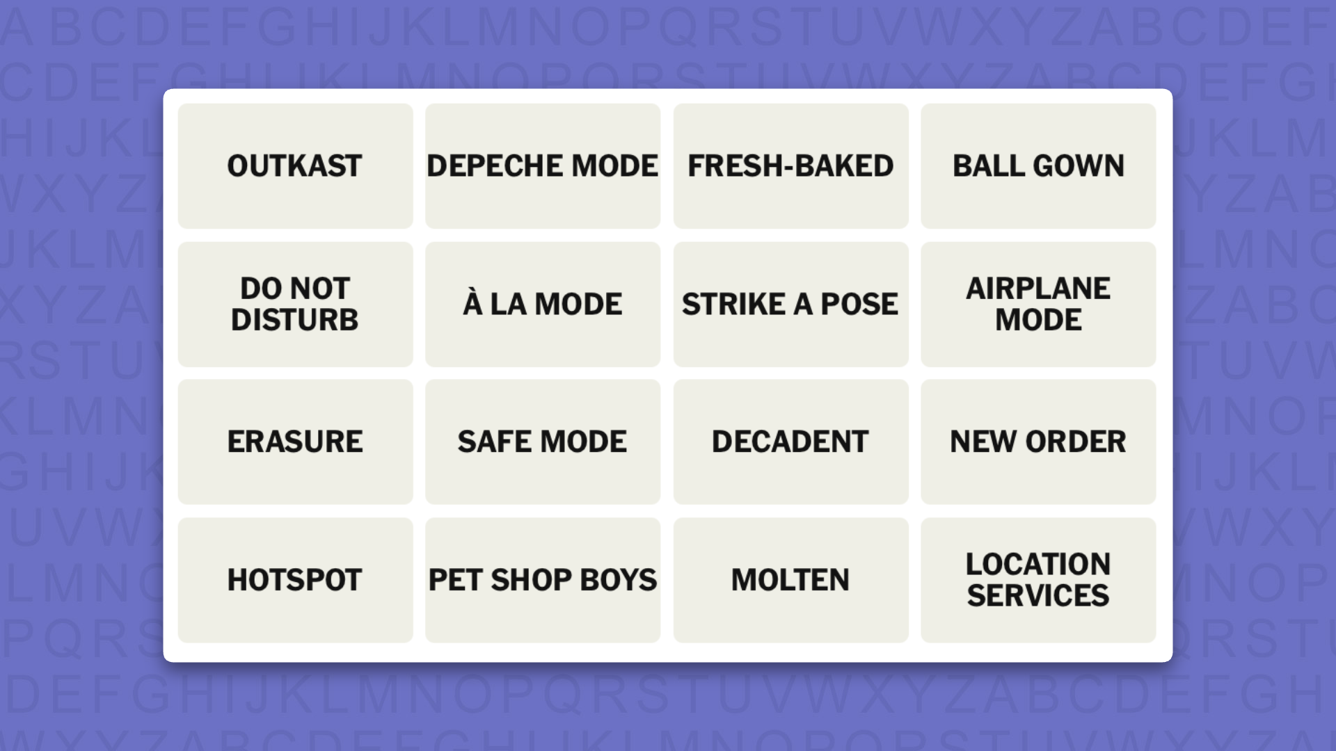 NYT Connections hints for game 1125 on a purple background