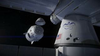 Dragon V2 Docking at ISS